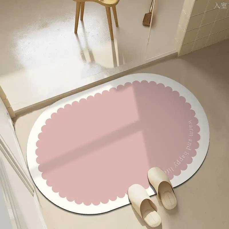 Diat d Small Fresh Floral Bathro Wear-resistant and Dirt-resistant Anti-slip Bathro Anti-slip Mat H251129