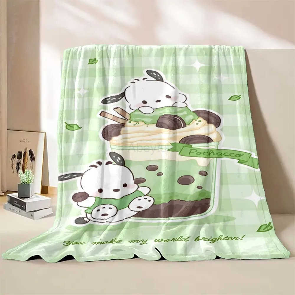 Sanrio Dog Pet Pochacco Blanket Flannel Fluffy Throw Camping Blanket for Children Sofa Throw Blanket Modern Fashion Gift H251201