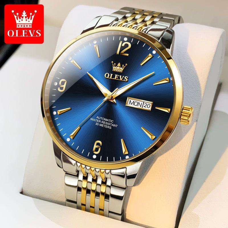 OLEVS Designer Classic And Minimalist Women's Watch Double Calendar Fashionable Business Luminous Waterproof Men's Watches Luxury Free Shipp