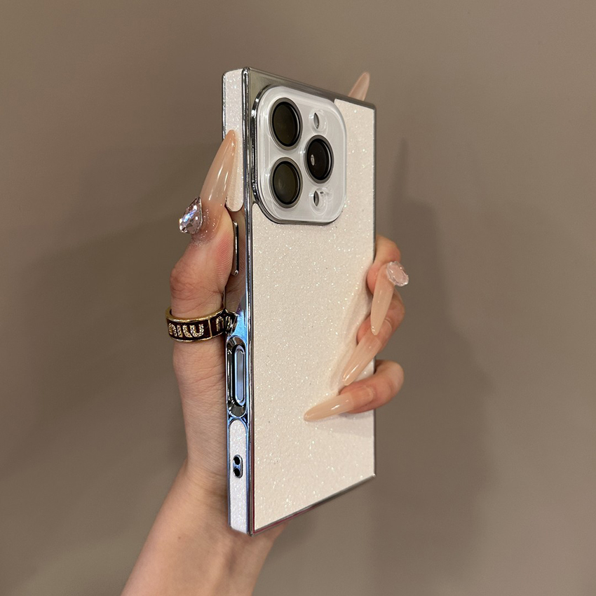 Glitter Phone Case For Iphone 16 15 14 13 Pro Max Plus 16Promax Full Wrap 16Pro Phone Case 15Pro Square 15Promax 14Pro Cover 14Promax Luxury 13Pro 12Pro 13Promax Shell