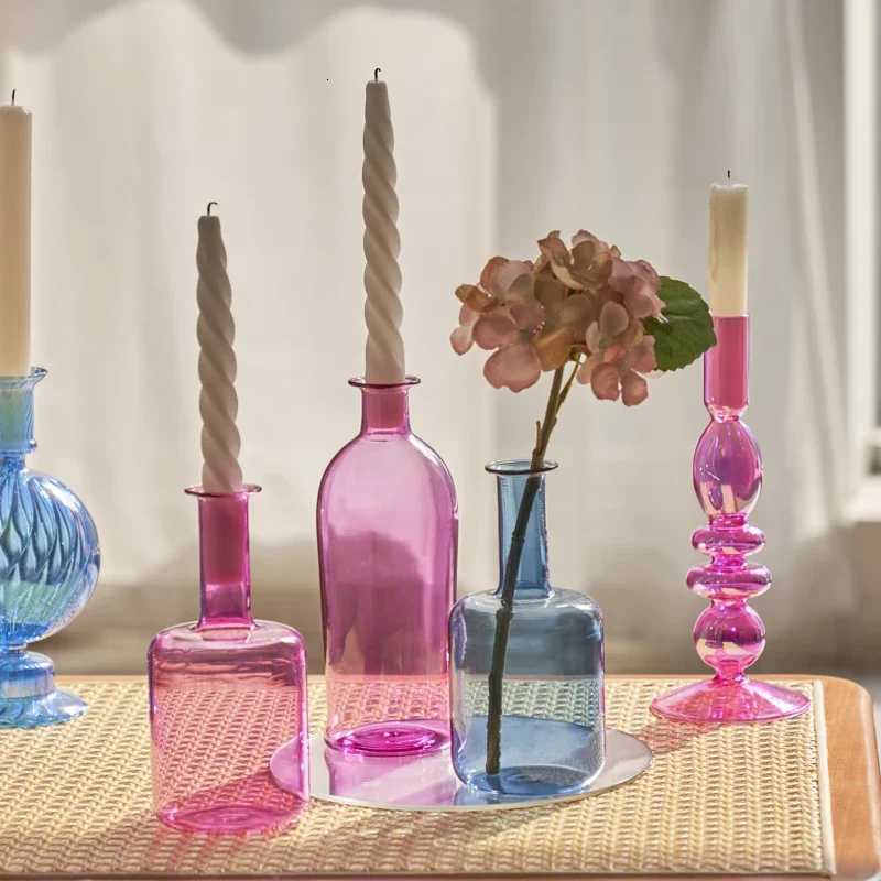 Bud Vase Bottle Planter Terrariums Candlestick Holder Vase for He Decor Hydroponic Indoor Planters Flower Holder Y251201