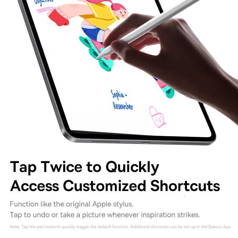 Baseus Stylus Pen 360 Touch Operation Wired Charging Custizable Shortcuts Slide-to-Turn Page For iPad Pro iPad Air C251201
