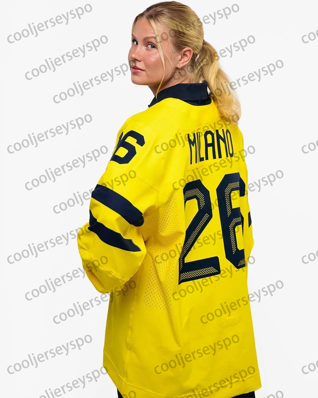 Team Sweden 2026 Winter Olympices Hockey Jersey Bratt Lucas Raymond Filip Forsberg Gabriel Landeskog William Karlsson Nylander Stitched Letter Number 