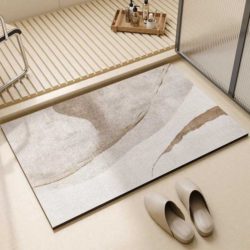 Non-Slip Diatoeous Earth Bath Mat Soft and Safe Bathro Rugs Quick Drying and Super Absorbent Rectangar Woven Mat H251129