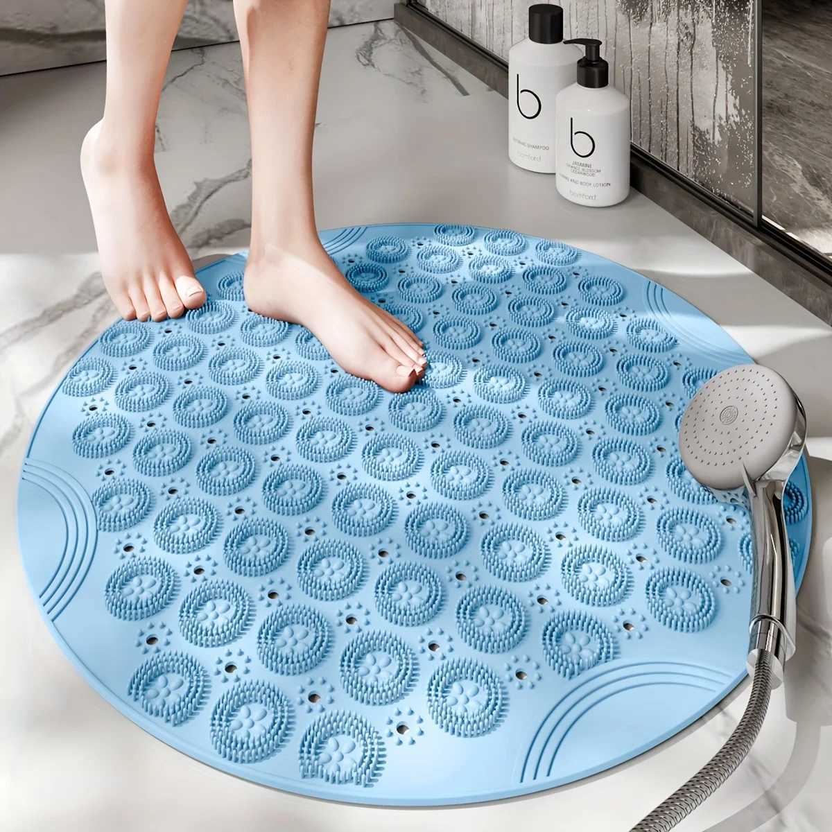 Waterproof Massage Bath Mat Non-Slip hine Washable Foot Pad for Bathtub Bathro H251129