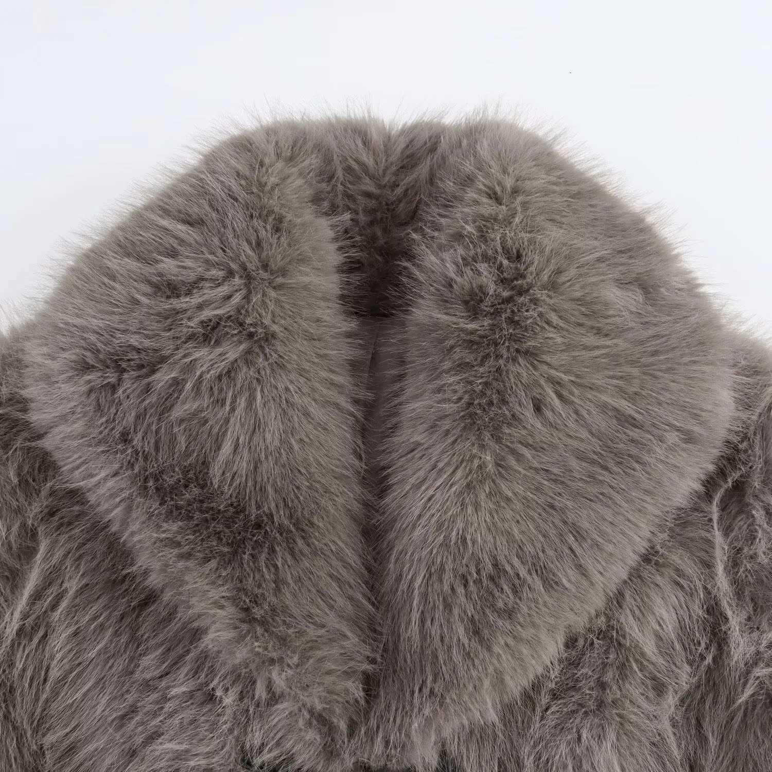 European and American 2025 autumn and winter new products hot street fashion temperament versatile faux fur effect jacketT251201