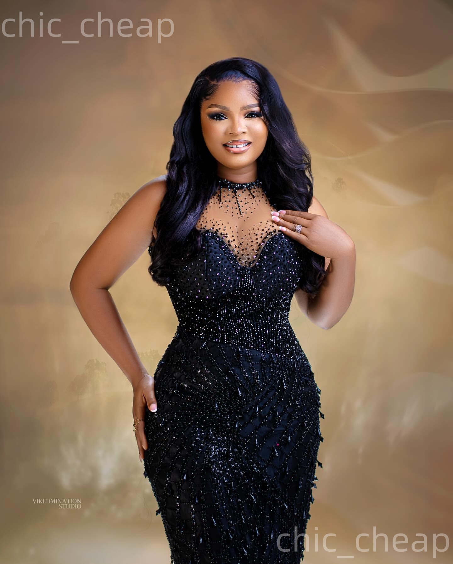 Aso Ebi Black Sheath Prom Dresses 2026 Beaded Rhinestones Sheer Neck Evening Formal Party Second Birthday Engagement Gowns Plus Size Dress For Special