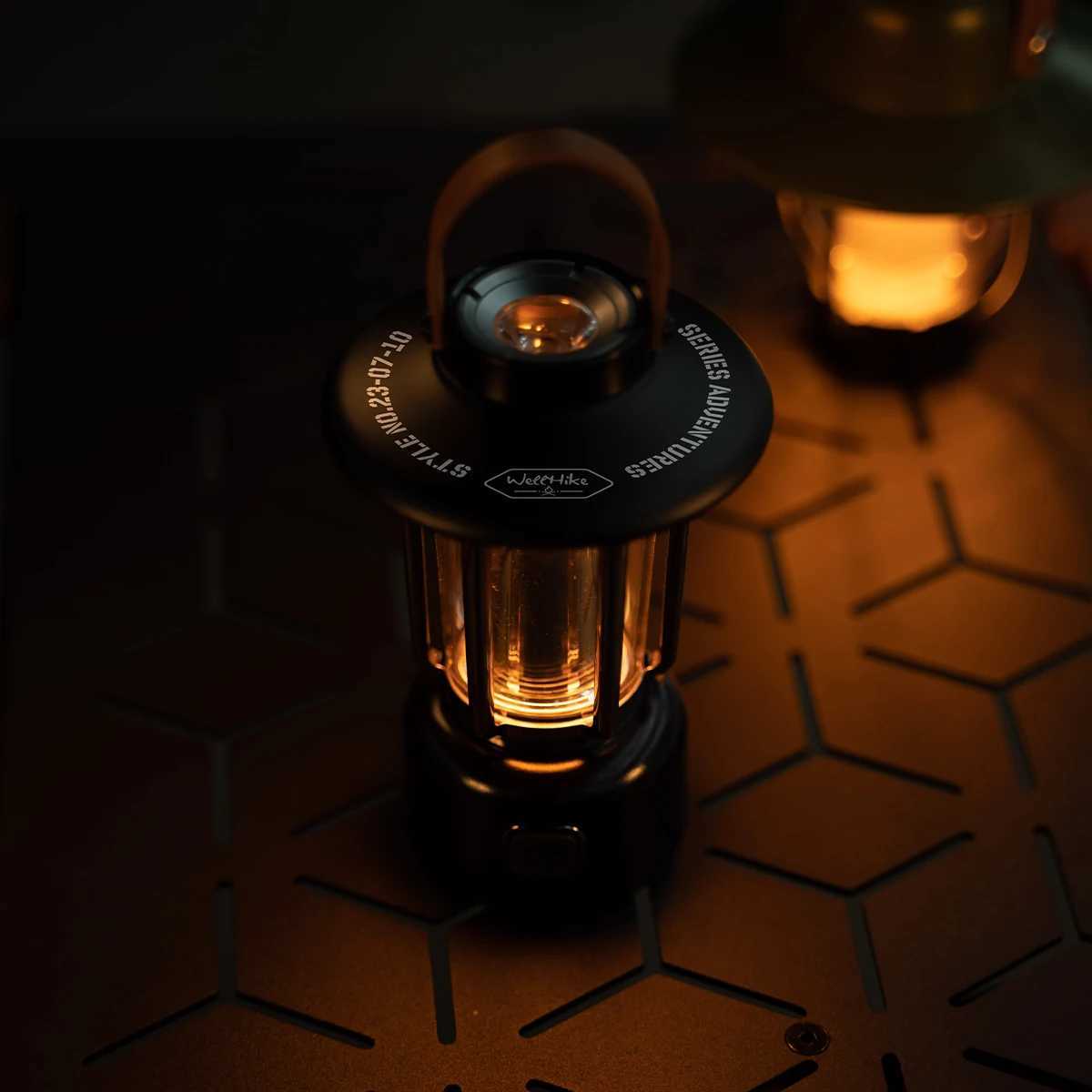 WELLHIKE Outdoor Mini Metal Horse Light Camping Light Pinecone Ambient Light 1/4 Threaded Port Bracket LED Light USB Charging M251201