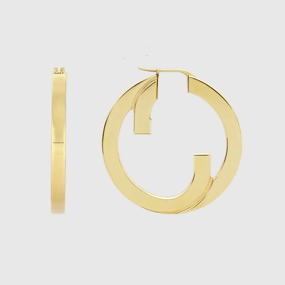 jewelry bondie hoop earrings designer accessories women banquet ear studs gold summer style vintage classic fashion hot sale ladies stud give gifts B0319