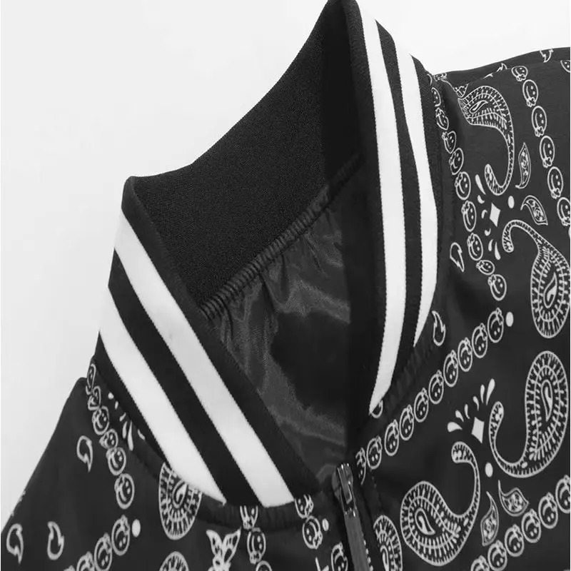 Mens Vintage Paisley Print Flight Jacket Retro Style Casual ZipUpJ acketF ashionableS treetS tyleR ibbedC ollara ndR uffsC omfortableF abricM ultip 25