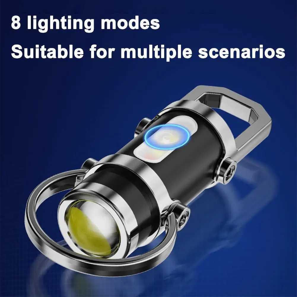 Portable Keychain Multi-Function Emergency Flashlight Outdoor Mini Flashlight Mobile Power for Outdoor Camping And Hiking Light M251201