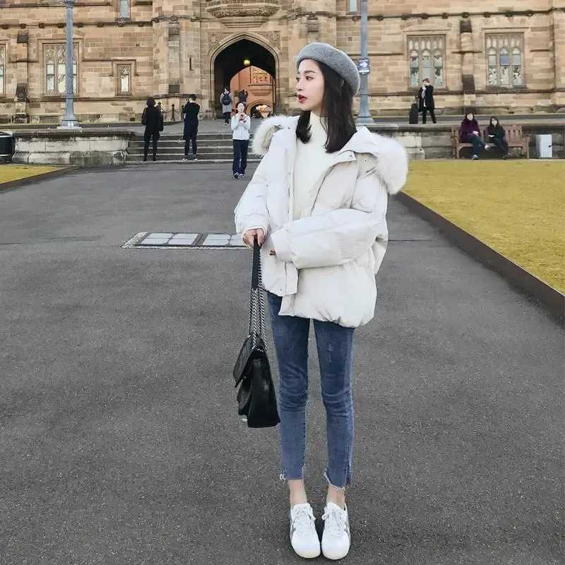 Winter Harajuku Hooded Loose Zipper Jacket Women Thicken Warm Long Sleeve Fashion Parka Solid Oversize Korean Solid Coats FemaleT251201