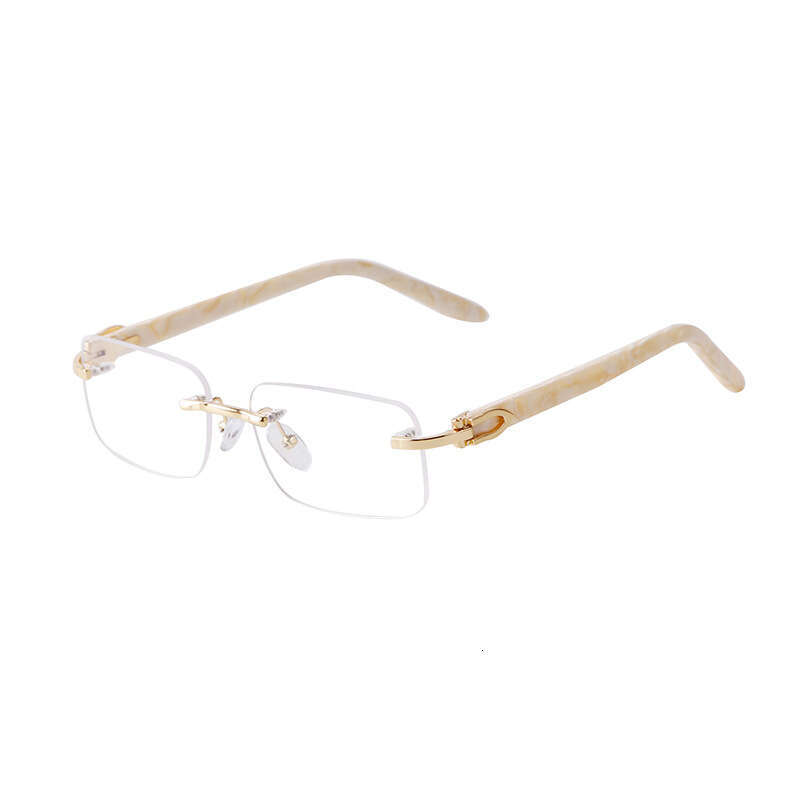 2023 New Designer Small Square Frameless Acetate Sunglasses for Women Men, European and American Trendy Personality Jelly Optical Glasses