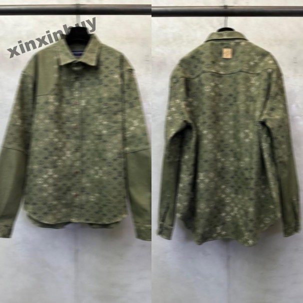 xinxinbuy Designer coats Jacket Men Women Workwear letter jacquard denim fabric Italy Long Sleeve Man Paris green S-XL