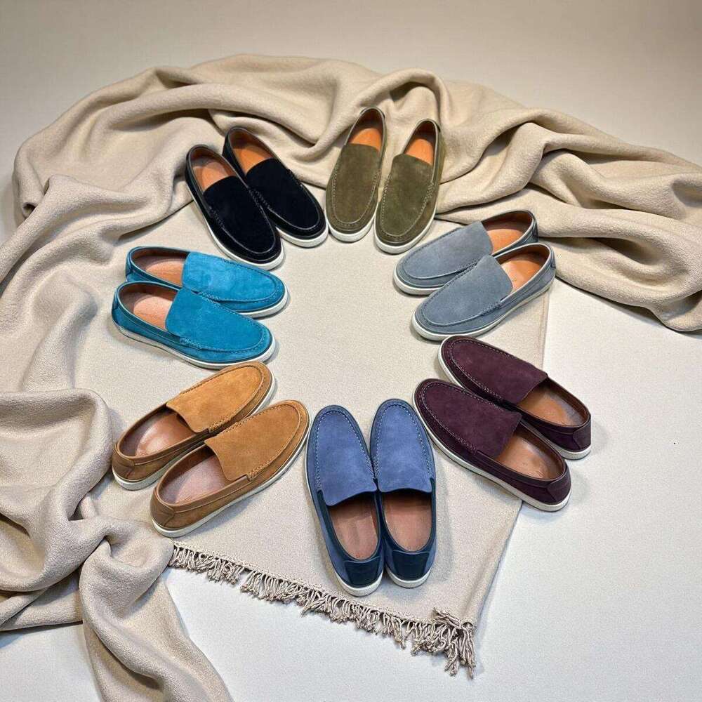 Designer Dress Slip On Business Formal Shoes For Men woman Loafer Black Blue Genuine Leather Suede Mens 2025 luxurious Handmade Women Wedding Office party Loafers