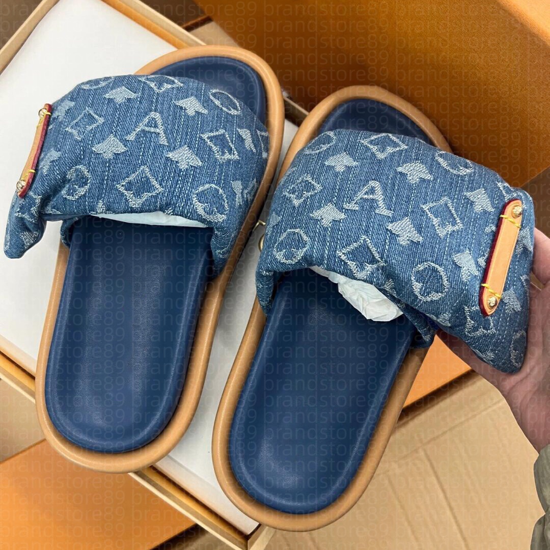 Pool Pillow Flat Comfort Mule pool mule designer mule mens womens mules Cruis mule relaxed mule Beige nylon mule leather tag Vacation Beach Mules 35 46