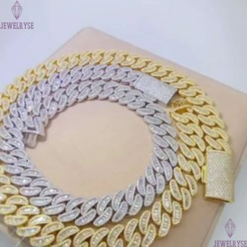 Pendant Necklaces YSYH Jewelry Hip hop 18mm Iced Out Sterg Sier Men Chains Necklace Dia Vvs1 Moissanite Cuban k Chain