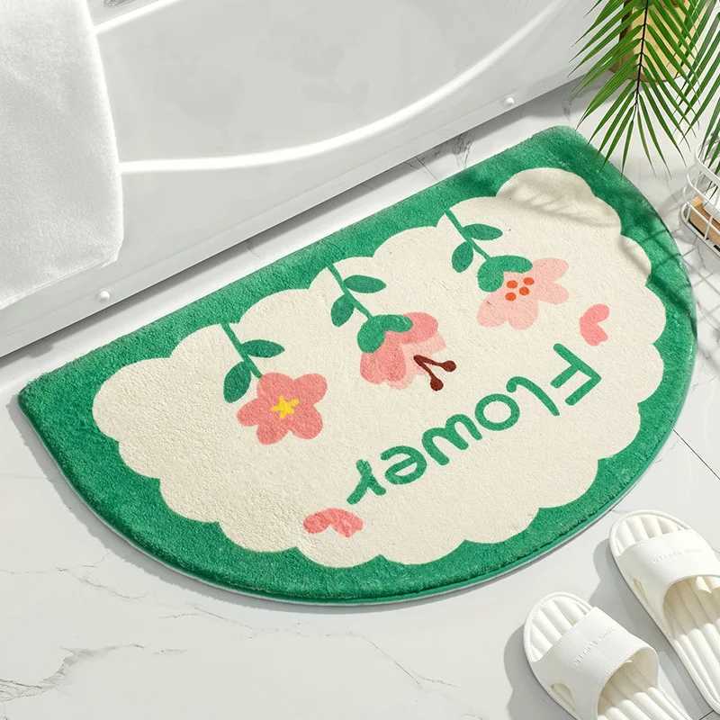 VIKAMA Cartoon Soft Imitation Cashmere Floo Rrug Bathro And Toilet Floor Mat Irregar-Shaped Door Carpet He Decoration H251129