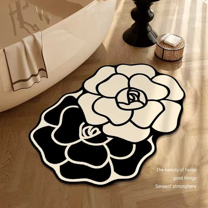 Toilet and bathro absorbent floor mat with irregar soft diatoeous earth quick drying anti slip foot pad luxury designer H251129