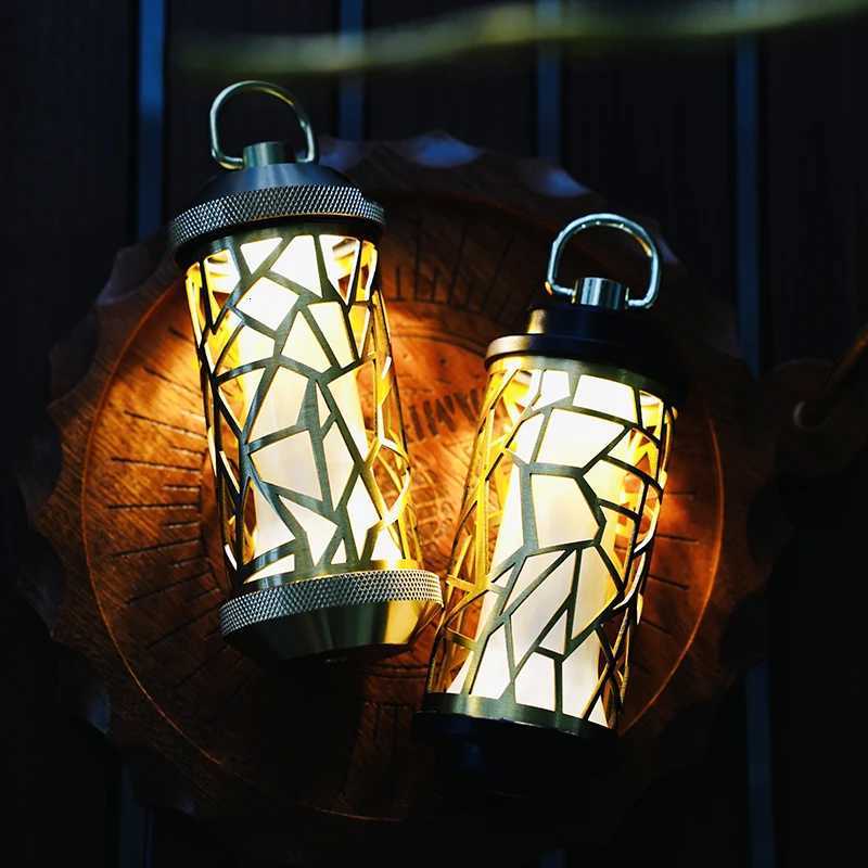 Camping lamp shell made of brass material camping lamp decoration replacement lamp shell M251201