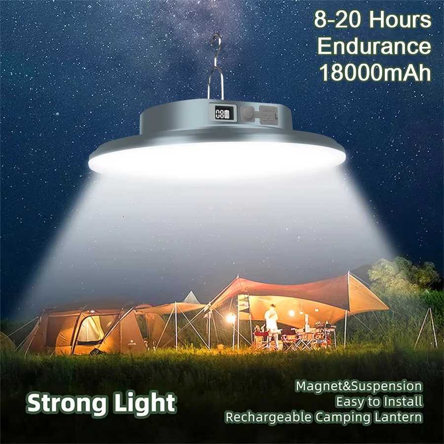 18000mAh LED Tent Light Rechargeable Lantern Portable Emergency Night Market Light Outdoor Camping Bulb Lamp Flashlight Home M251201