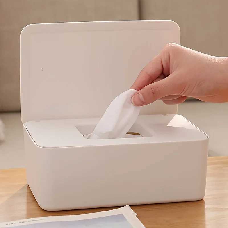 1/2pc Wet Tissue Box Wet Wipes Storage Box Sed with Lid Living Ro Desktop Wet Wipes Container Plastic Sed Tissue Box H251201