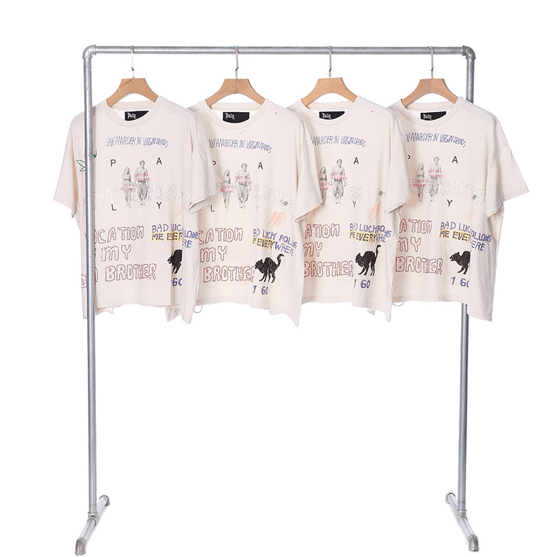 Print T Shirt Short Sleeve Cotton Men's Plus Tees & Polos