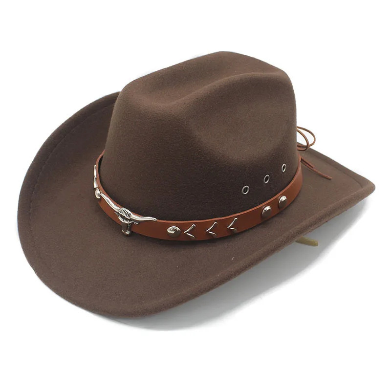 Vintage Cross-border Western Cowboy Hat Big-edge Gentleman Cowgirl Jazz Hats Holidays Party Cosplay Cap Sombrero Hombre 251129 - view 3