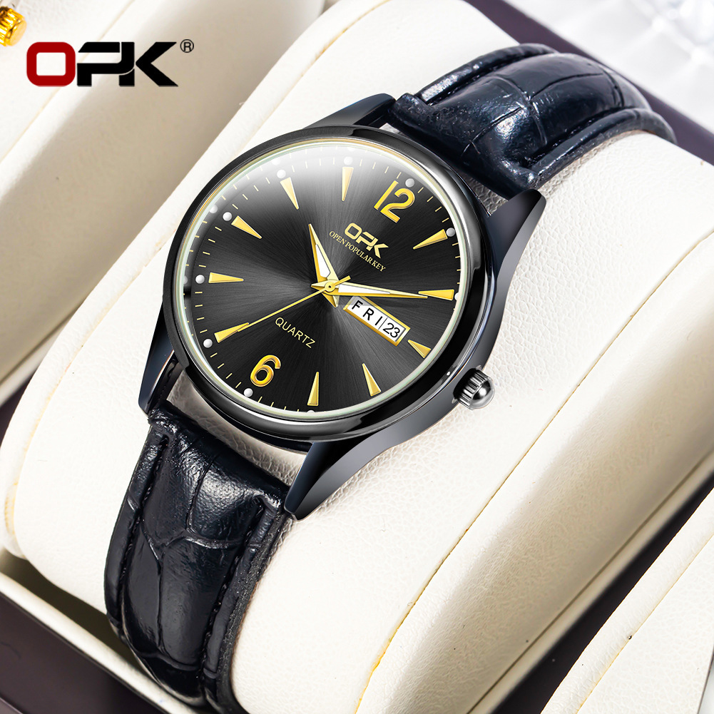 OPK Free Shipping New Designer Watch One Piece Dropshipping Hot Selling Casual Dual Calendar Luminous Quartz Watch Women's Watch Female Watch