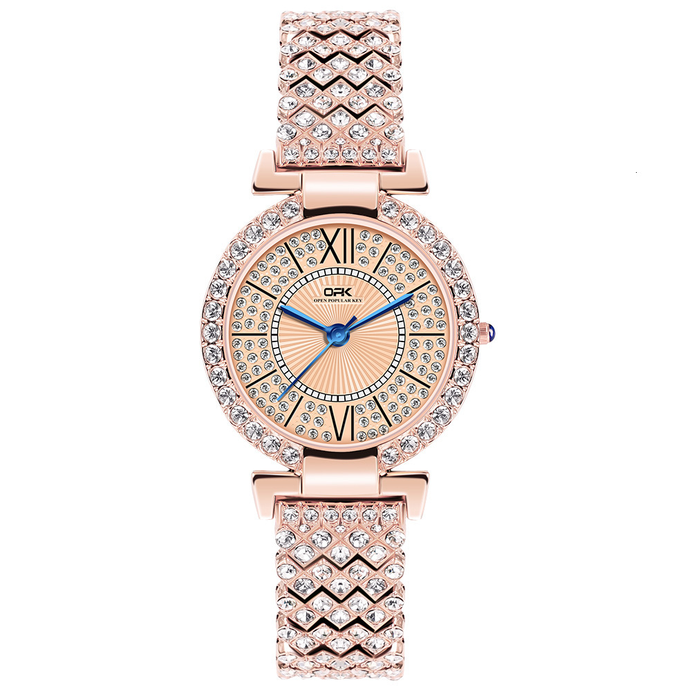 OPK Free Shipping New Designer Watch Manufacturer Wholesale Cross-border Hot Selling Diamond-studded Elegant Fashion Quartz Watch Women's Watch F