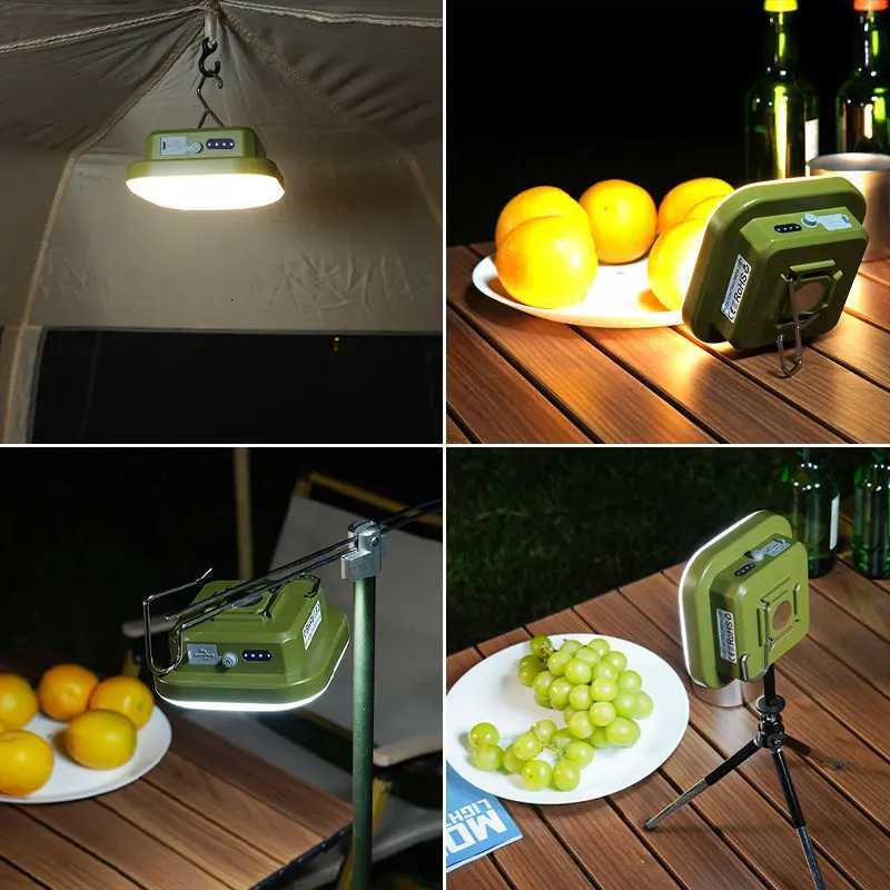 MOSLIGHTING Camping Lantern with 4 Lighting Modes Solar Charging Portable Flashlight IP65 Waterproof for Repair Working Lighting M251201