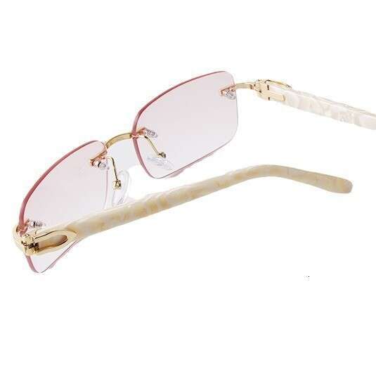 2023 New Designer Small Square Frameless Acetate Sunglasses for Women Men, European and American Trendy Personality Jelly Optical Glasses