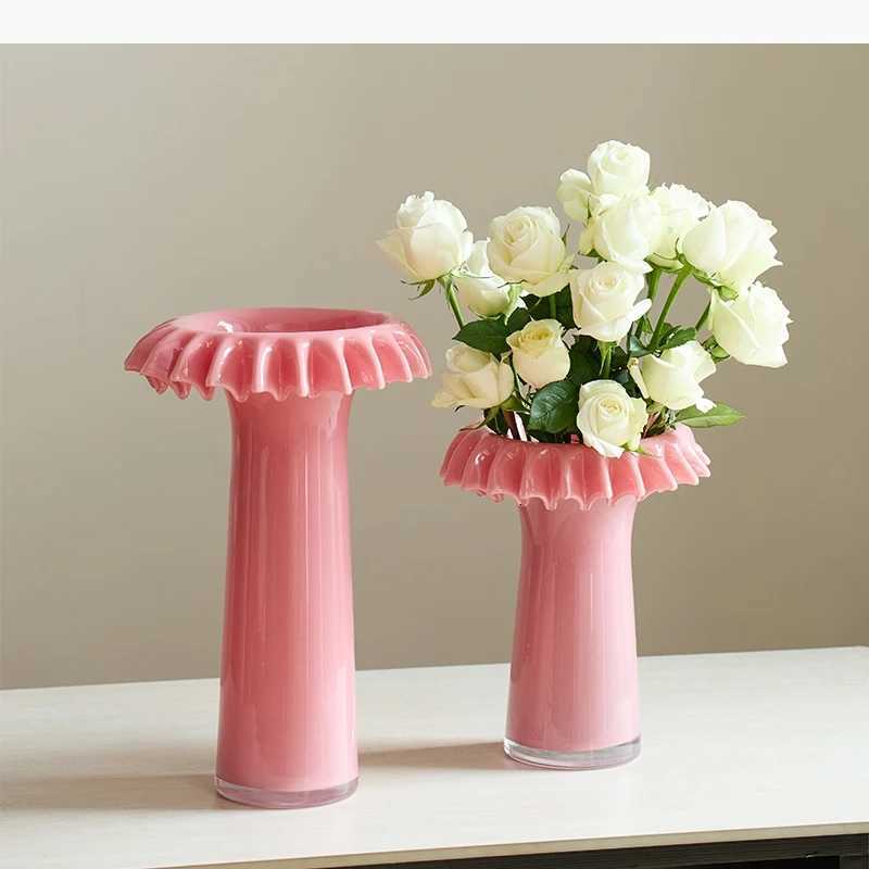 Leaf Vase Decorative Vase Art Flower Vessels Living Ro Flower Arrangement Dried Flower Vases Ornament Y251201