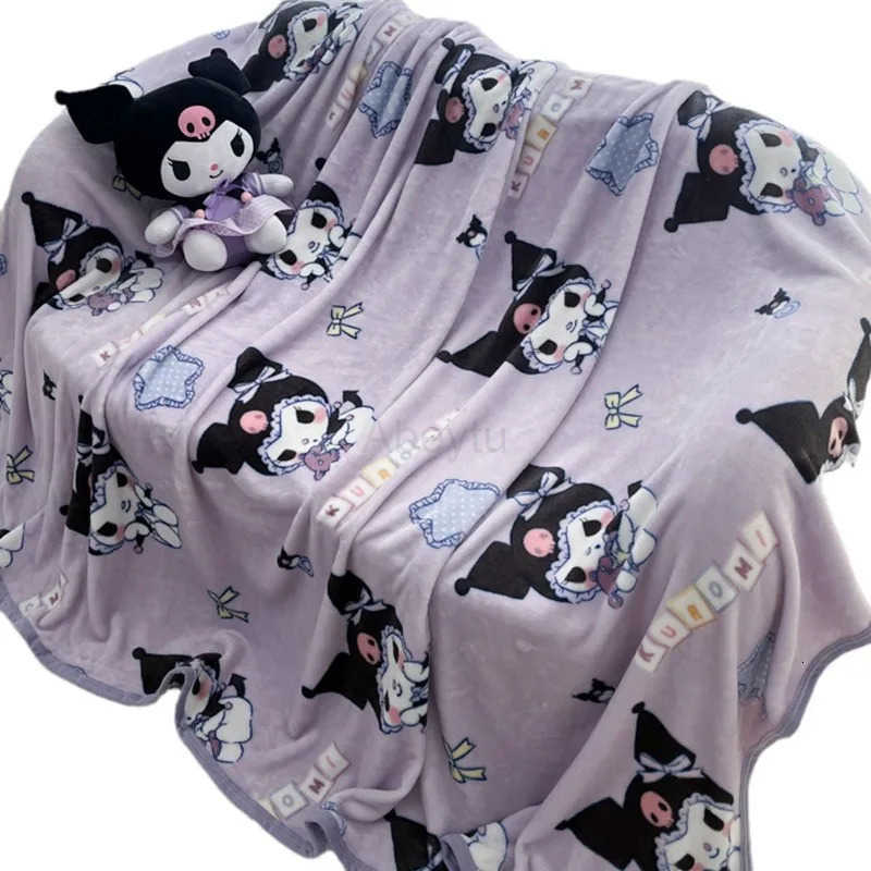 Sanrio Hello Kitty Kuromi Melody Cartoon Double-Sided Sofa Wagon Car Air Conditioning Blanket Office Nap Blanket Cover Blanket H251201