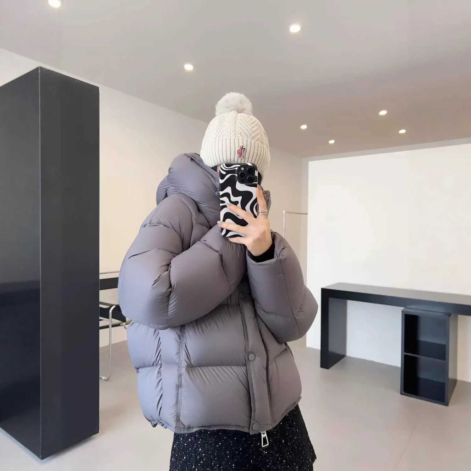 2025 New Warm Coat with Hat Autumn and Winter Thick Cotton Coat Long Sleeved Cotton Jacket Parker Cotton Coat Can Matched FreelyT251201