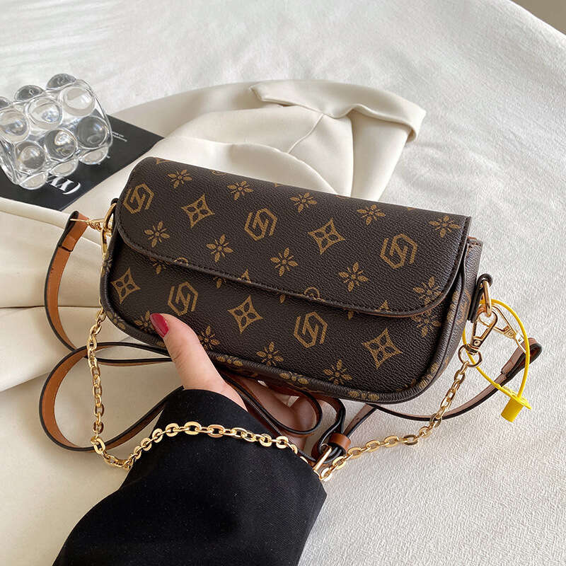 Fashion Women's 2025 New Vintage Print Small Square Commuter Versatile Crossbody Casual Shoulder Bag Trendy - view 7