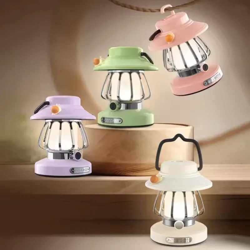 1pc Cartoon Snail Retro Portable Hanging Camping Night Lamp USB Charging Camping Light Decoration Light For Courtyard Camping M251201