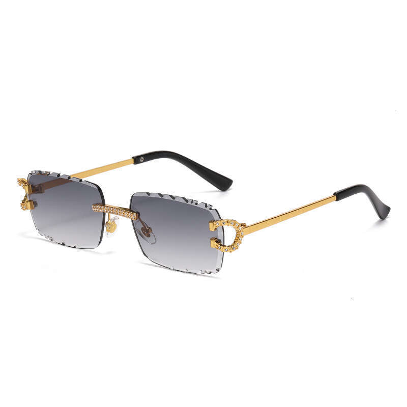 New Diamond-Studded Edge-Cut European and American Trendy Cross-Border Exclusive for Eyewear Manufacturers Wholesale Sunglasses