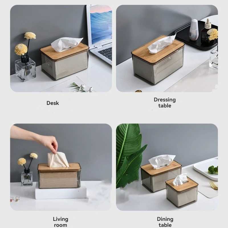 Premium Clear Tissue Box Organizer Portable Toilet Paper Holder for Living Ro He Napkin Storage Solution H251201