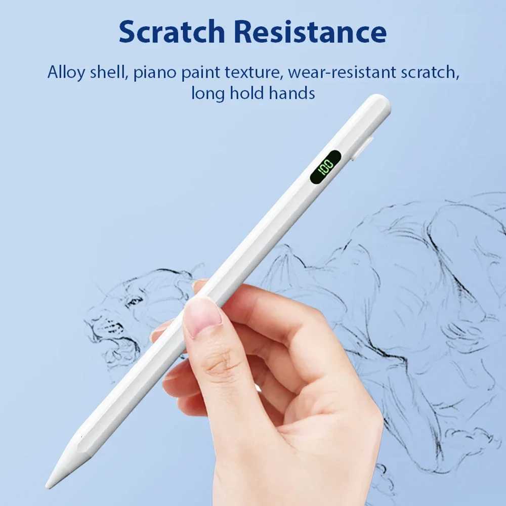 Universal Stylus Pen With LED Digital Power Display For iPad Tablet Pen For Android IOS Windows Touch Pen C251201
