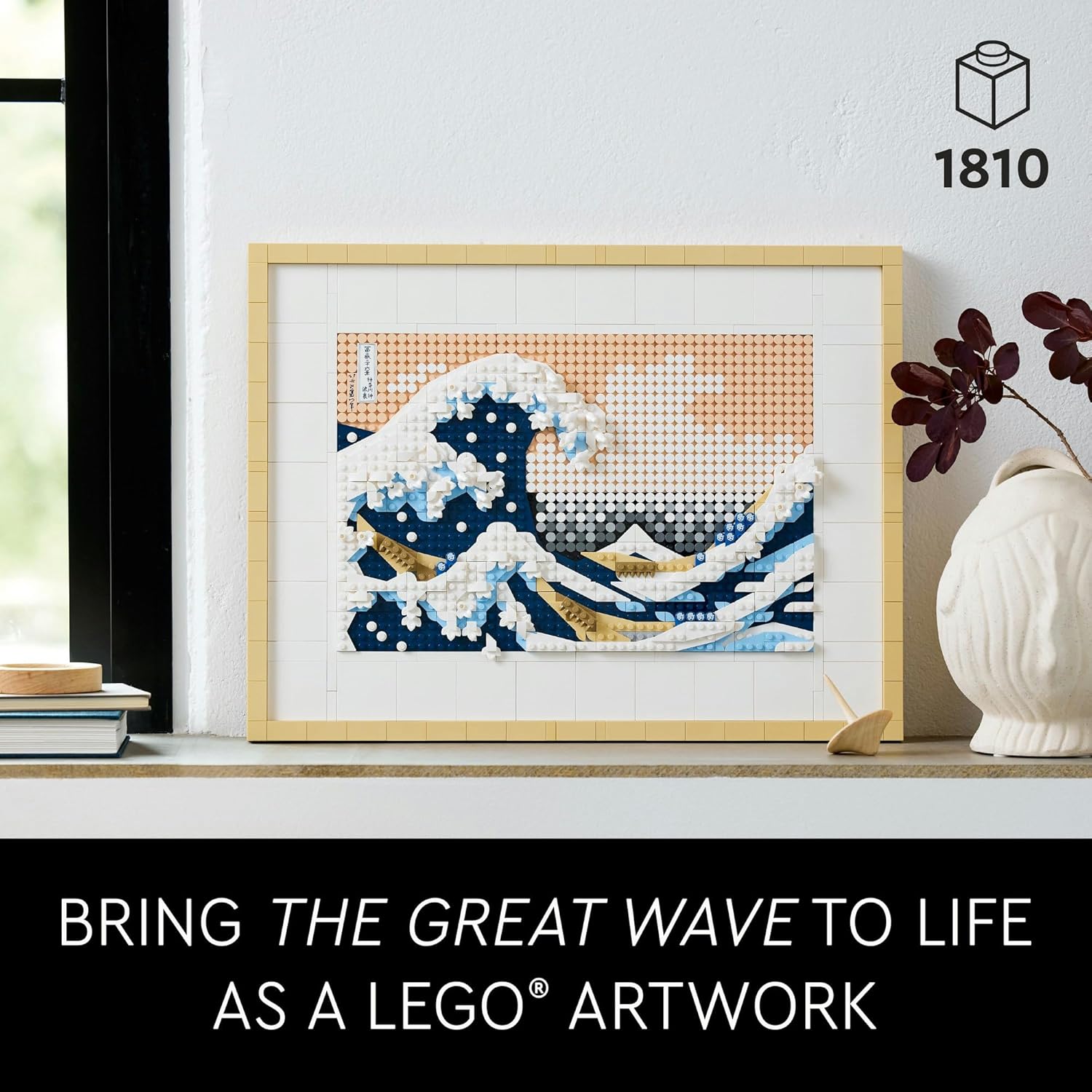 LEGO 31208 The Great Wave off Kanagawa - Mosaic Pixel Art Building Kit, Ideal Gift for Fans Valentine's Day