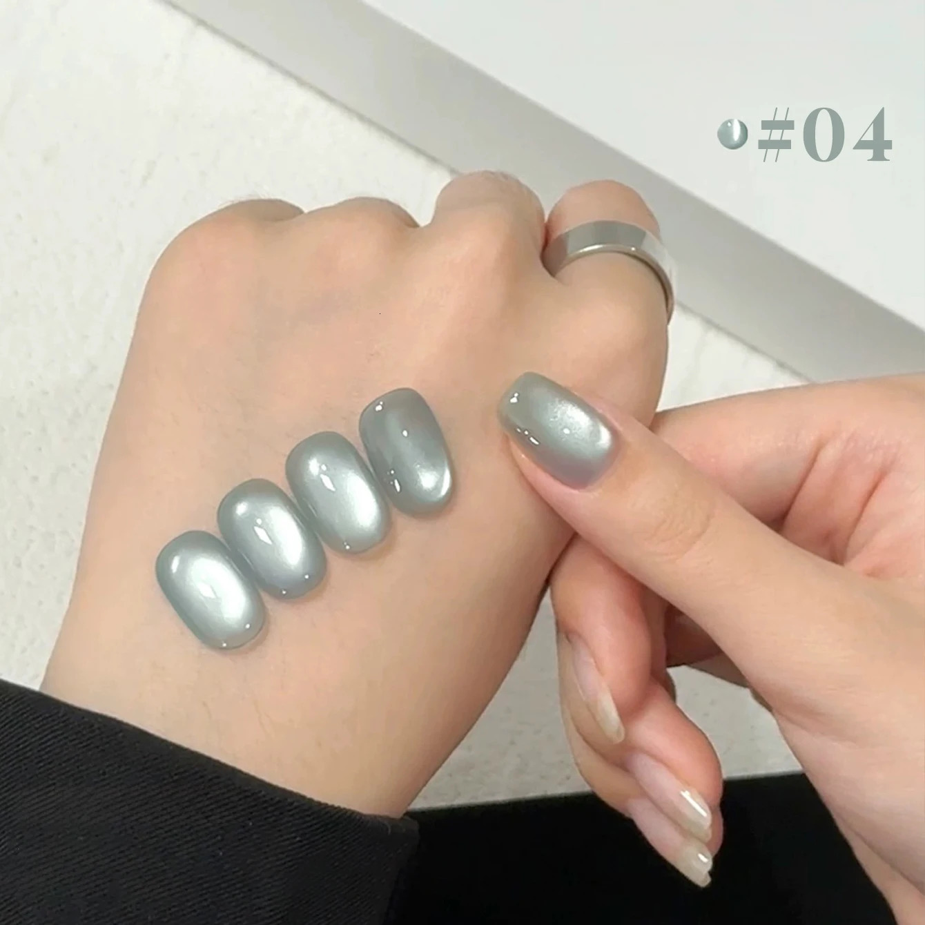 12ML 110pcs Summer Sea Salt Mint Series Blue Green Glass Bead Cat Eye Magnetic Gel Nail Polish Halloween Nails 251114