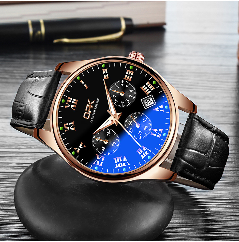 OPK Free Shipping New Designer Watch Dropshipping Manufacturer Wholesale Cross-border Hot-selling Belt Style Quartz Watches Men's Watches