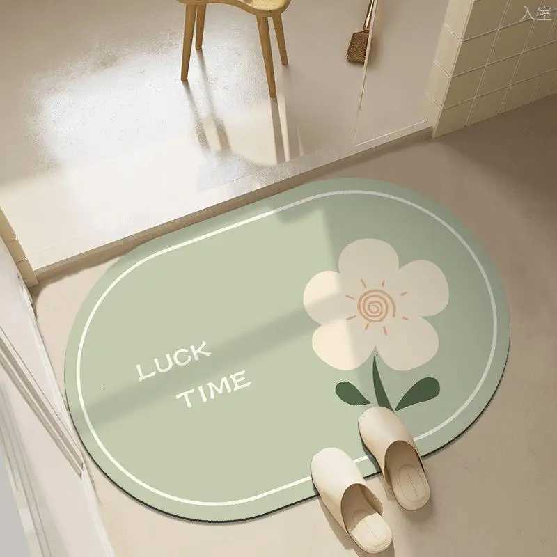 Diat d Small Fresh Floral Bathro Wear-resistant and Dirt-resistant Anti-slip Bathro Anti-slip Mat H251129