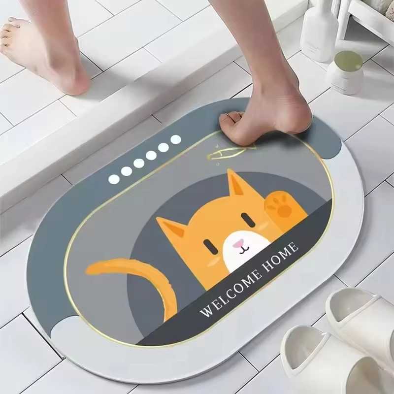 Anti-Slip Bathro Rugs hine Washable Bath Mat Entrance Carpet H251129