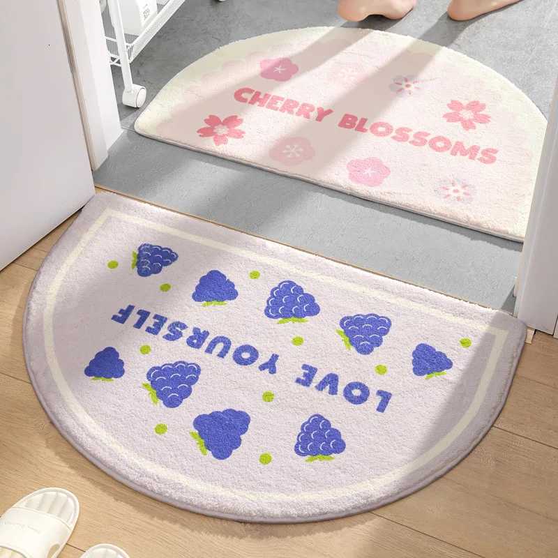 Ins Simple Bath Mats Small Fresh Flowers Floor Rug He Entrance Carpet Bedro Toilet Bathro Door Absorbent Non-Slip Foot Pad H251129