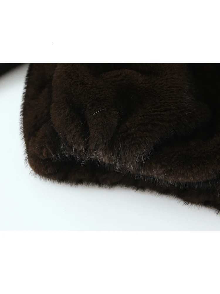 TFMLN Women O-neck Faux Fur Bomber Jacket 2025 New Vintage Solid Long Sleeve Outerwears Warm Winter Coats Woman Casual JacketT251201