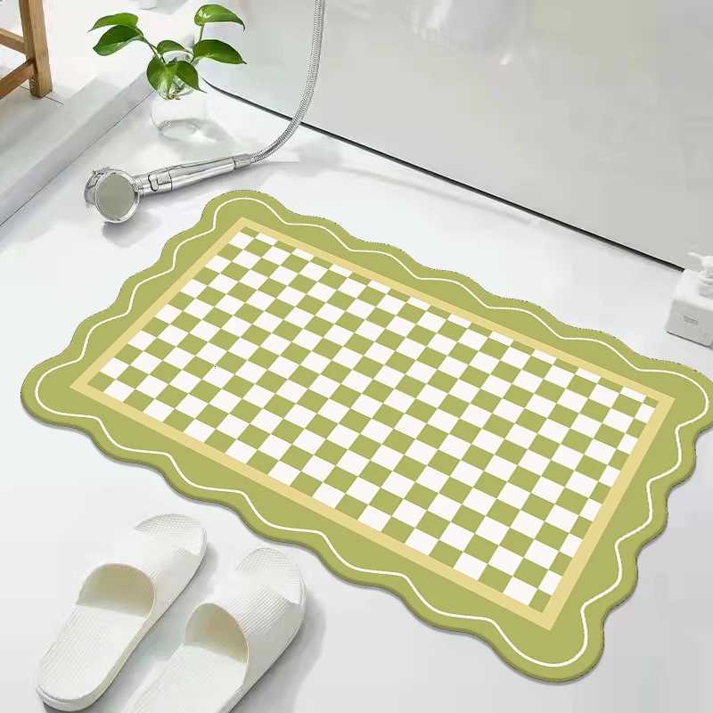 Diat d bathro floor mat water-absorbing and dirt-resistant foot mat at the door of the toilet toilet non-slip mat H251129