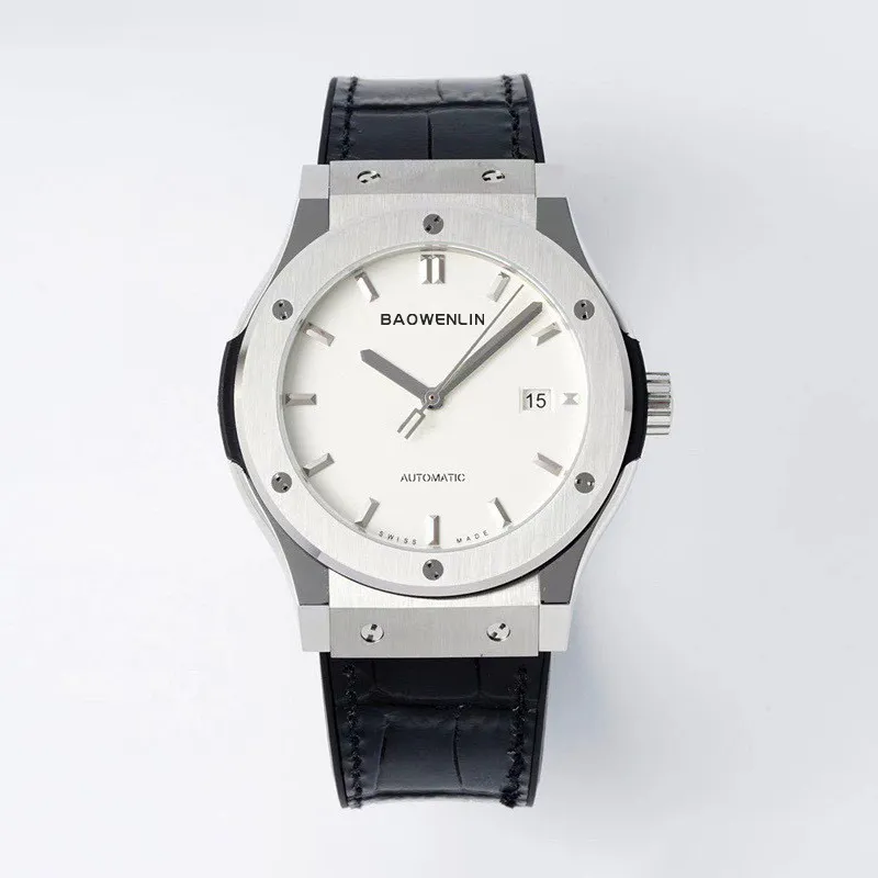 TOP Men's Automatic Mechanical Watch AAACircular Sports Tape Stainless Steel Case Sapphire Glass watches for man de luxe wristwatch