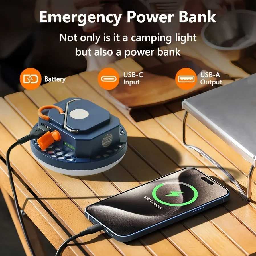 10000mAh LED Tent Light Rechargeable Lantern Portable Emergency Night Market Light Outdoor Camping Bulb Lamp Flashlight Home M251201